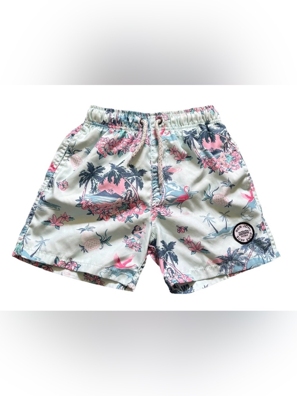 Ron Jon Surf Shop Boys Swim Trunks Board Shorts Size 8 Beachy Resortwear Swim